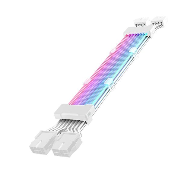 Câble Extension Dual 8PIN RGB Striped White