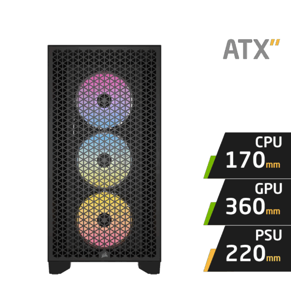 Corsair 3000D RGB AIRFLOW  (Black)