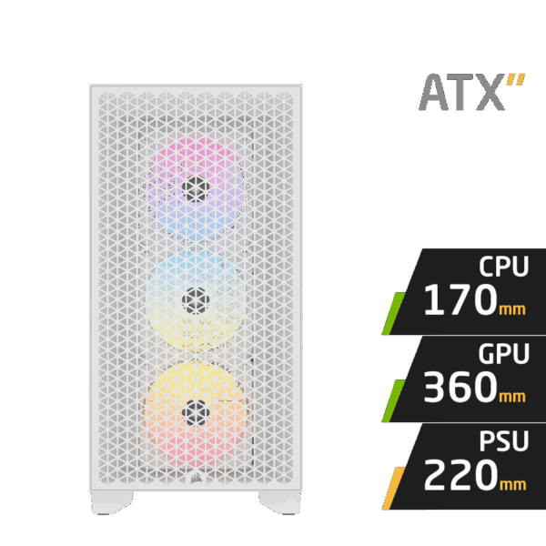 Corsair 3000D RGB AIRFLOW  (White)