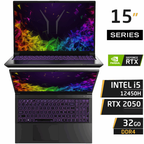 PC portable gamer Erazer Crawler E30e i5-12450H rtx 2050 32GB 512GB