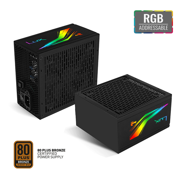 AEROCOOL LUX RGB 550W ATX MODULAIR PSU, 80+ BRONZE