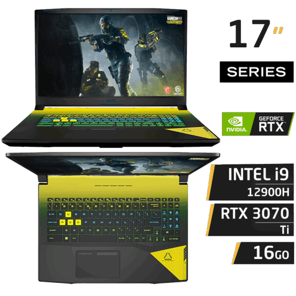 PC Portable Gamer MSI Crosshair 17 B12U i9-12900H 16GB 1TB Gen 4 RTX 3070 Ti 8GB 360Hz
