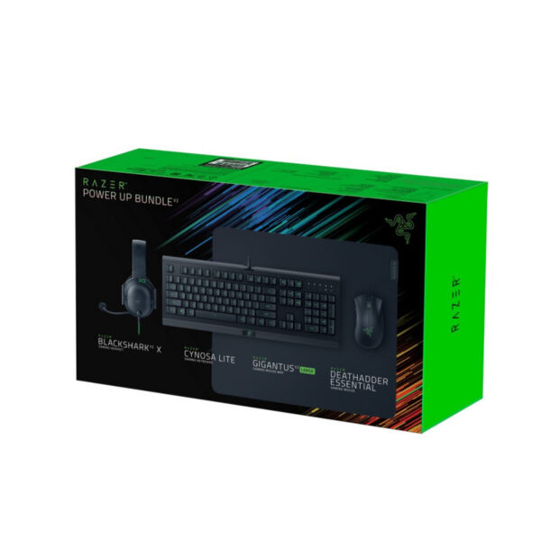 Razer Power Up Bundle V2 (Clavier Cynosa Lite + Razer DeathAdder Essential + Razer Blackshark V2 X + tapis gigantus v2 large )